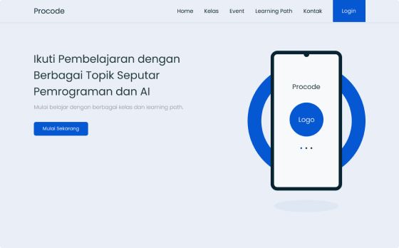 Mockup Procode - Website For Learning AI & Programming